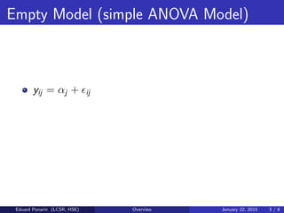 Overview of Mixed Models | PDF