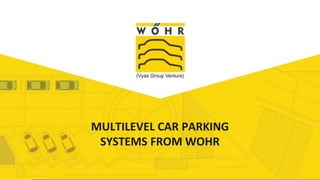 Add Title
MULTILEVEL CAR PARKING
SYSTEMS FROM WOHR
 