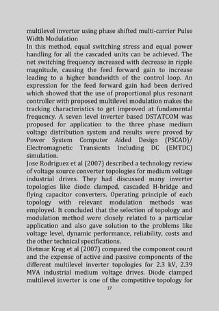 Multilevel inverter fault detectiion classification and diagnosis | PDF