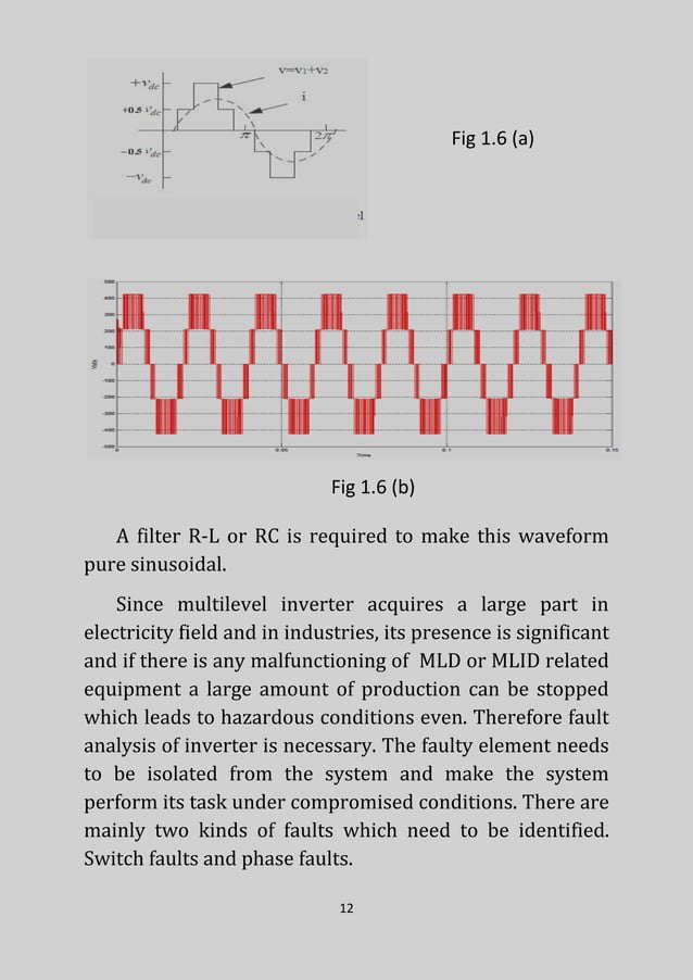 Multilevel inverter fault detectiion classification and diagnosis