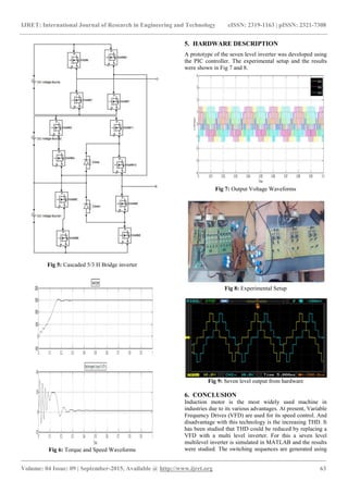Multilevel inverter fed induction motor drives | PDF