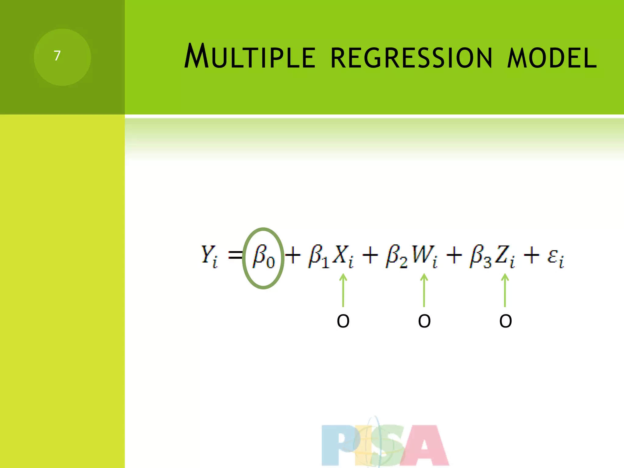 7   M ULTIPLE REGRESSION MODEL




             O    O    O
 