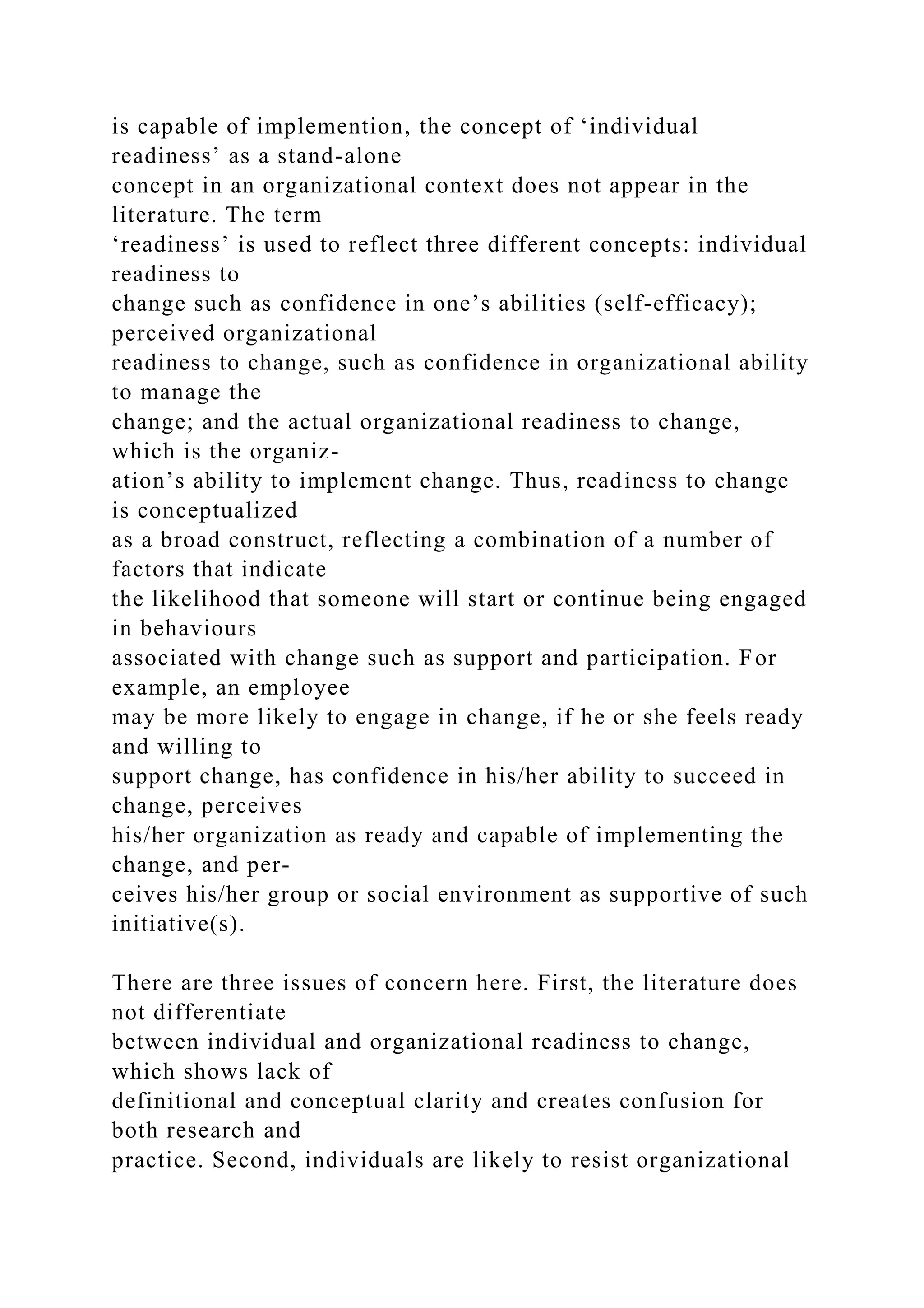 Percieved Readiness Multilevel Readiness to OrganizationalChange A Conceptual A.docx