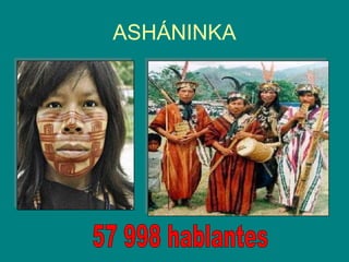ASHÁNINKA 57 998 hablantes 