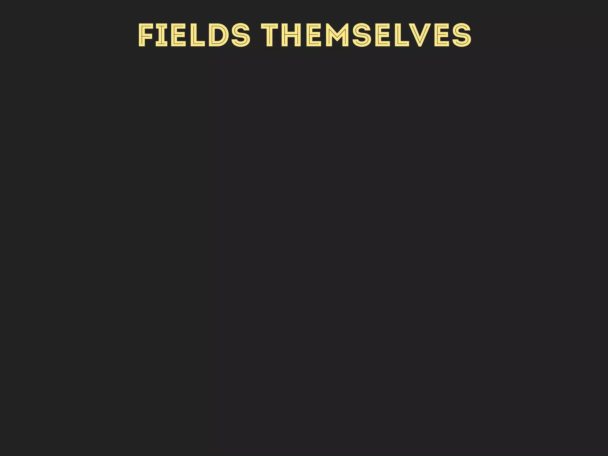 FIELDS THEMSELVES
AUTOMATED!
 