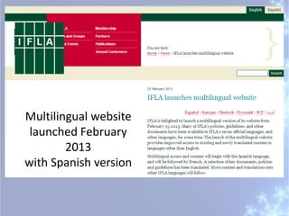 Multilingual issues in the representation of international bibliographic standards for the Semantic Web