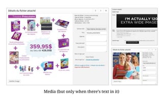 Media (but only when there’s text in it)
 