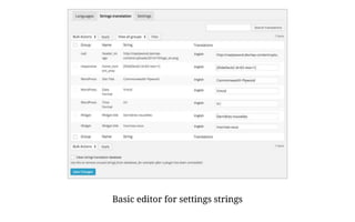 Basic editor for settings strings
 