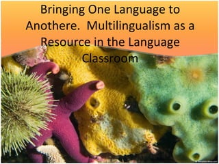 Bringing One Language to Anothere.  Multilingualism as a Resource in the Language Classroom 
