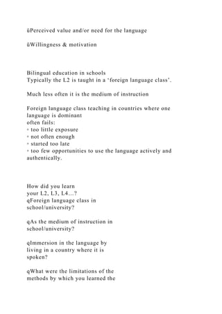 Language Is Value Multilingual societies Language and IdentityThi.docx