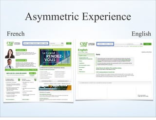 Asymmetric Experience
French                           English
 