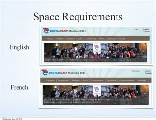 Space Requirements

        English




         French



Wednesday, June 13, 2012
 