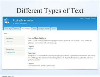 Different Types of Text




Wednesday, June 13, 2012
 