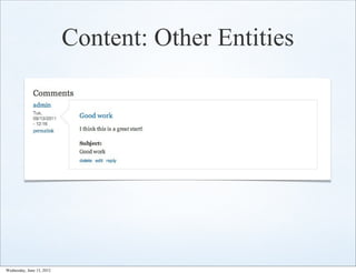 Content: Other Entities




Wednesday, June 13, 2012
 
