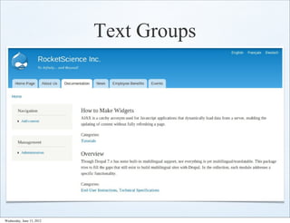 Text Groups




Wednesday, June 13, 2012
 