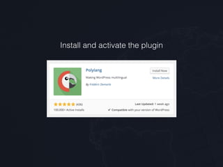 Install and activate the plugin
 