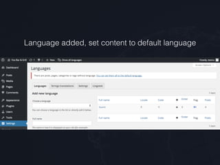 Language added, set content to default language
 