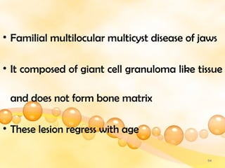 Multilocular Letter multilocular radiolucencies of the jaw... | PPTX