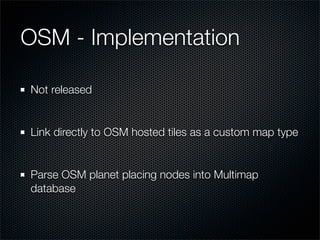Using Crowd Sourced Data in a Commercial Mapping API