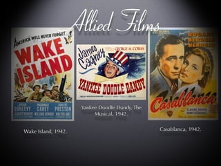 Allied Films Casablanca, 1942. Casablanca, 1942. Yankee Doodle Dandy, The Musical, 1942. Wake Island, 1942. 