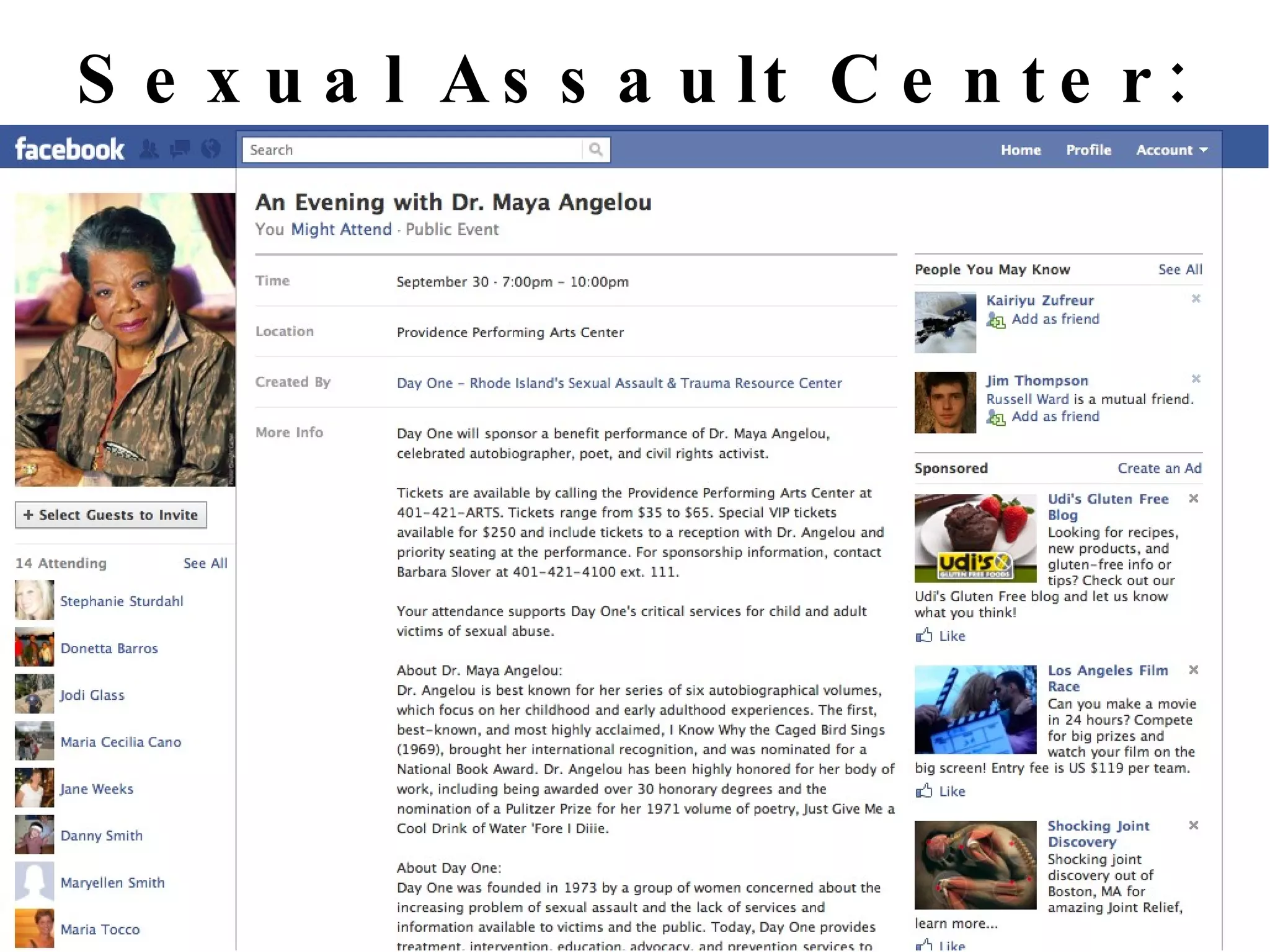 Sexual Assault Center: Rhode Island 
