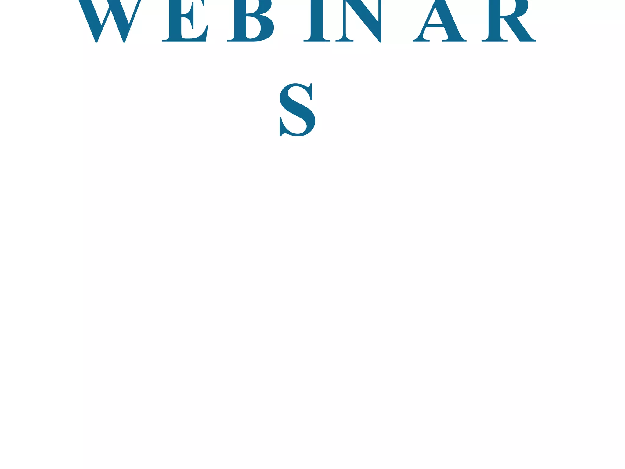 WEBINARS 