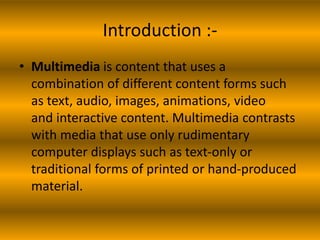 Unit - 3 of computer (Multimedia) | PPTX