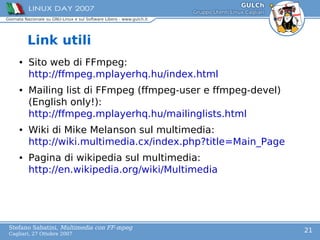 Multimedia con FFmpeg | PDF