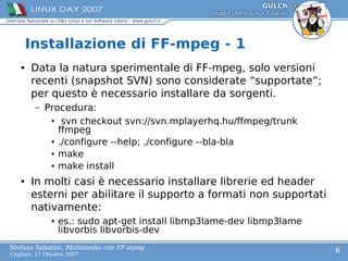 Multimedia con FFmpeg | PPT