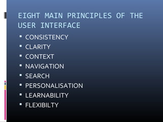 Multimedia user interface principles | PPT