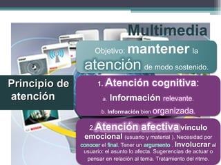 Multimedia
Principio dePrincipio de
atenciónatención
 