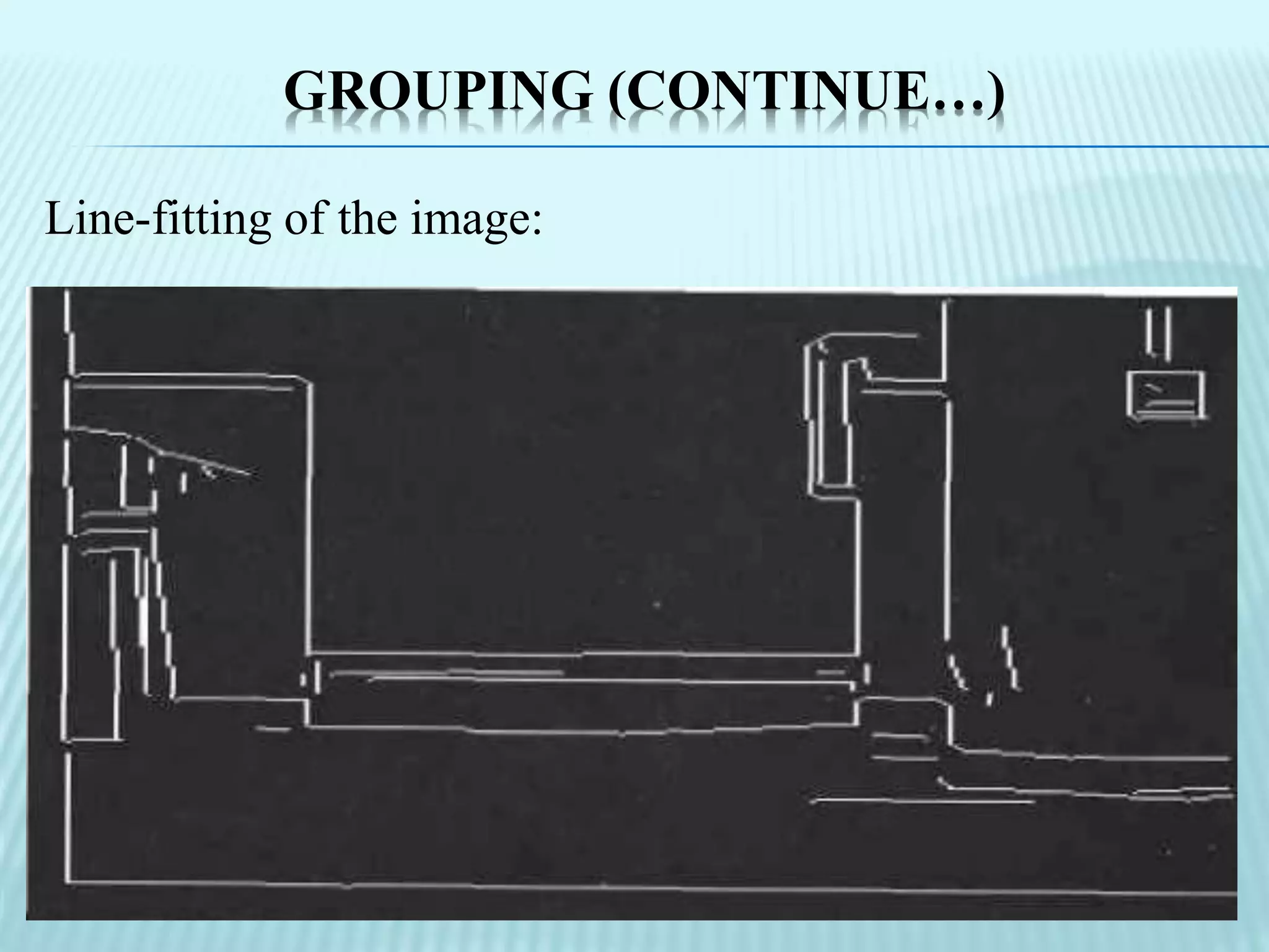 GROUPING (CONTINUE…)
Line-fitting of the image:
 