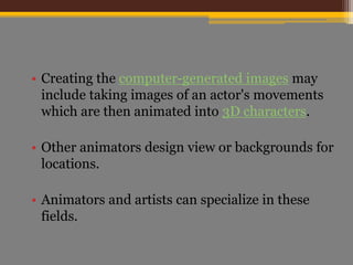 Multimedia Artists and Animators
