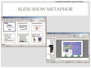 Compiled & Created By: Gaurav Chhabra
SLIDE SHOW METAPHOR
 
