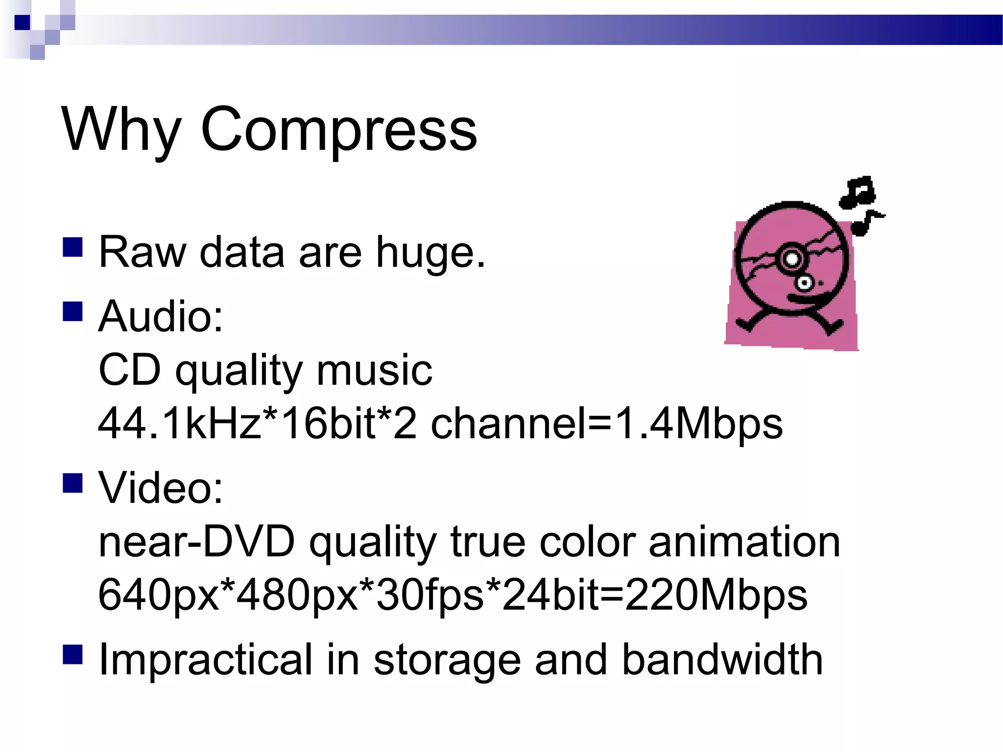 Multimedia compression | PPT | Digital Audio | Computer Software and ...