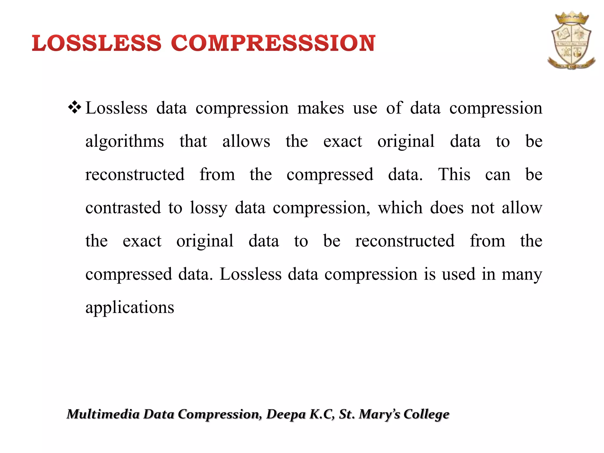 Multimedia:Multimedia compression | PPTX