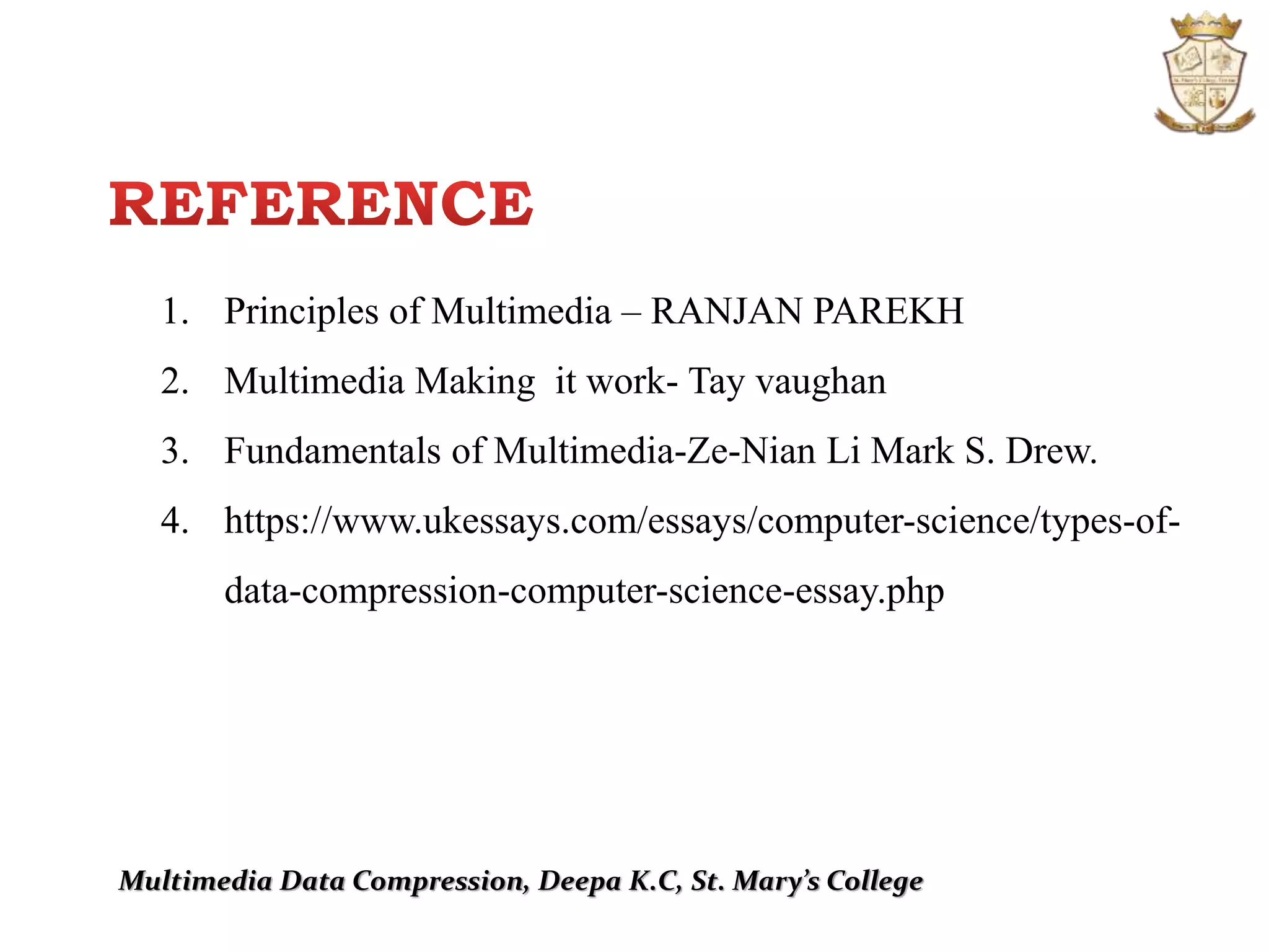 Multimedia:Multimedia compression | PPTX