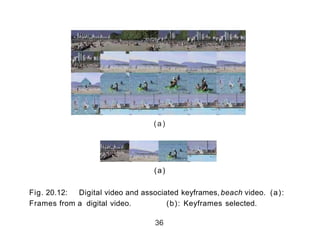 (a)
(a)
Fig. 20.12: Digital video and associated keyframes, beach video. (a):
Frames from a digital video. (b): Keyframes selected.
36
 