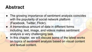 Multimedia data minig and analytics sentiment analysis using social ...