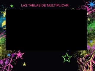 LAS TABLAS DE MULTIPLICAR.
 