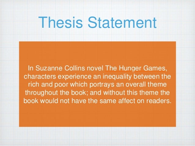 thesis of the hunger games