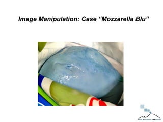 Image Manipulation: Case “Mozzarella Blu”
2nd Meeting EU IAI – Interpol Headquarter (Lyon) – October 2016
 