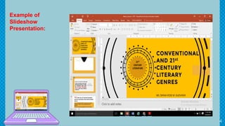 14
Example of
Slideshow
Presentation:
 
