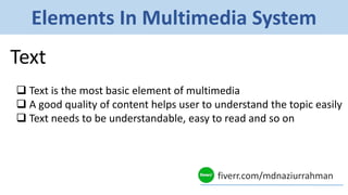 Text/picture Multimedia Multimedia and Graphics Presentation | PPTX