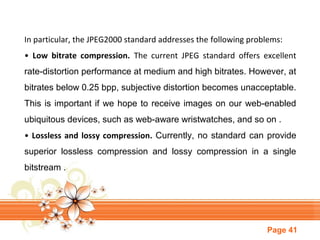 Bitrate Compression Examples Multimedia image compression standards | PPT