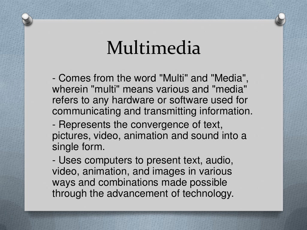 Multimedia in education