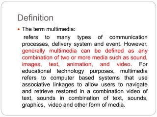 Multimedia in education | PPT