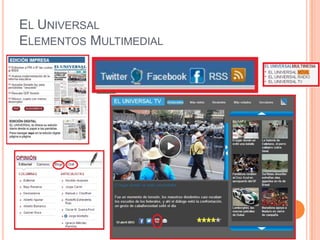 EL UNIVERSAL
ELEMENTOS MULTIMEDIAL
 