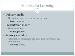 Multimedia learning | PPTX