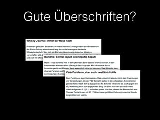 Gute Überschriften? 
 